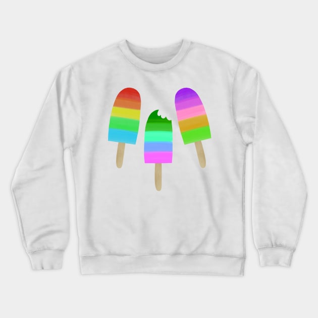 Rainbow Popsicles Crewneck Sweatshirt by Juliana Costa